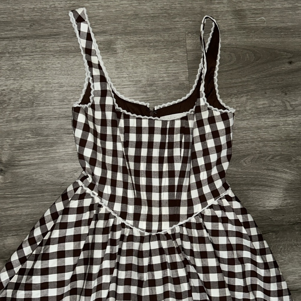 ❤️‍🔥Firm Price❤️‍🔥 NWOT WAYF Plaid Drop-Waist Midi Dress - Picture 6 of 13